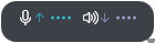Overlay pill showing the microphone and sound streams